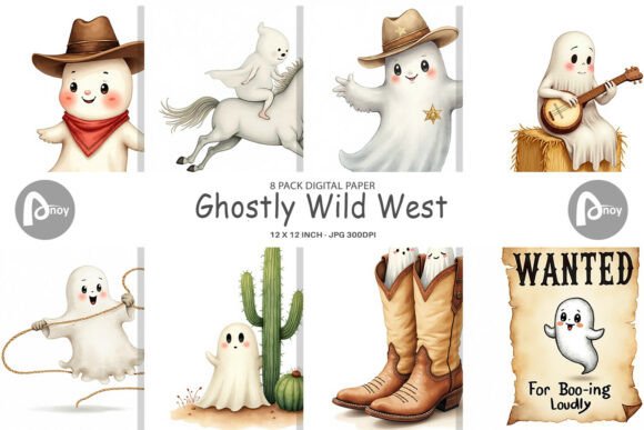 Download Ghostly Wild West Digital Paper - Ghost Collection