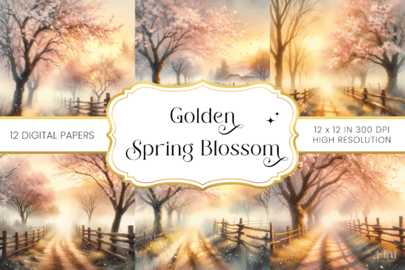 Download Golden Spring Blossom Backgrounds - Blossom backgrounds Collection