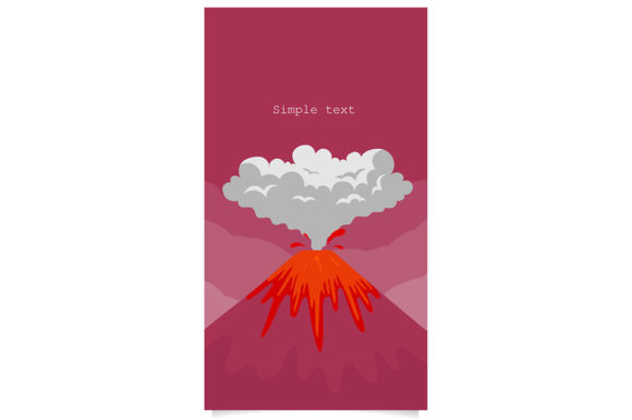 Download Volcano Eruption Flat Color Vector - Premium Resources