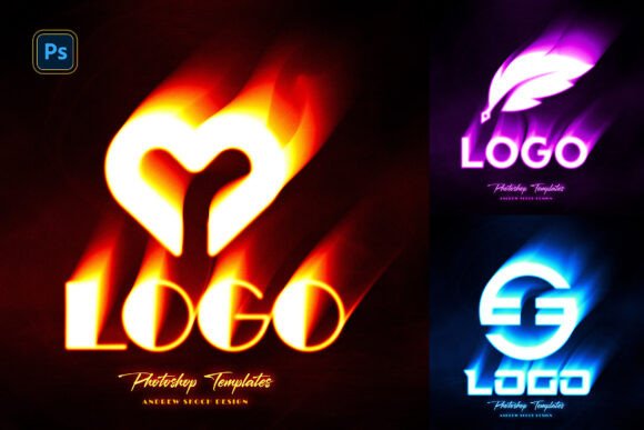 Download Flaming Logo Photoshop Mockup - Premium Bundle
