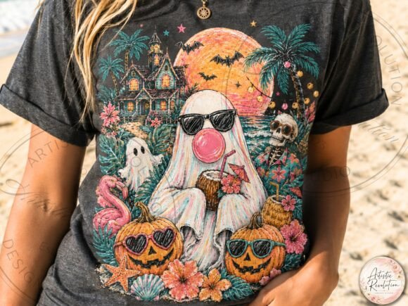 Download Summerween Ghost PNG Beach Halloween Png - Ghost Collection