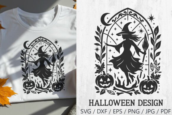 Download Halloween Witch Stained Glass SVG - Stained Collection