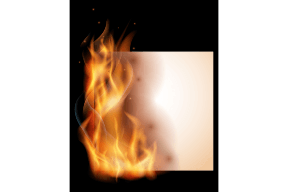 Download Paper in Fire Mockup. Realistic Burning - Premium Resources