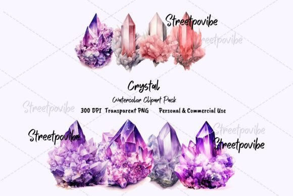 Download Crystals Quartz Clipart PNG Pack Digital - Crystals Collection