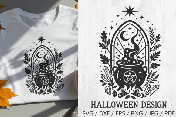 Download Witch Cauldron Stained Glass Halloween - Stained Collection